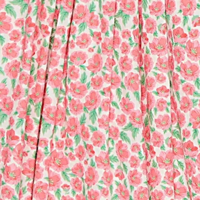 Robe d'été pour fille, style vintage, rouge, à fleurs, brodée, smockée, manches courtes, vêtements d