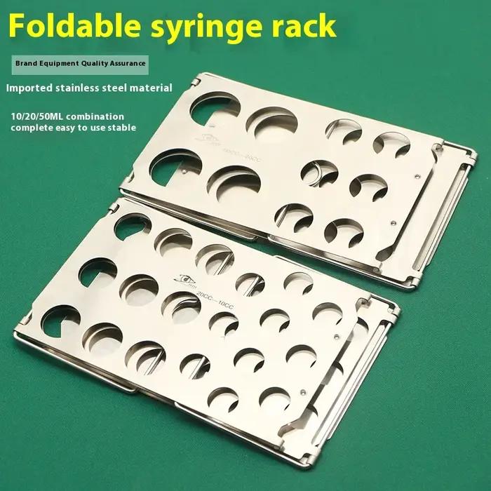 Support de seringue pliable Autoclavable, plateau de seringue de liposuccion, présentoirs 10CC 20cc