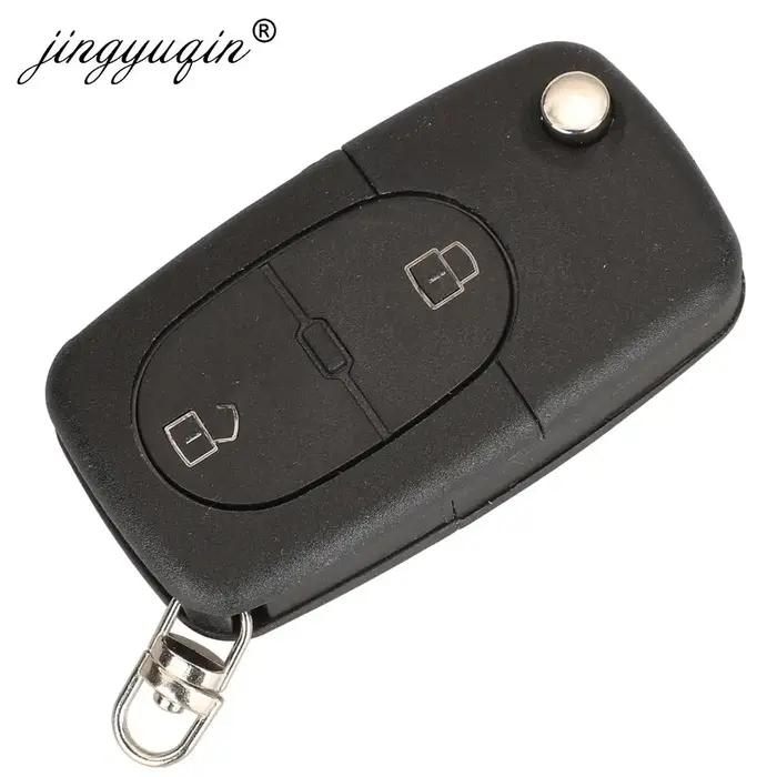 jingyuqin 4D 0837231 Clé télécommande R 433Mhz, puce ID48 pour Audi A3 A4 A6 A8 TT, clé de voiture p