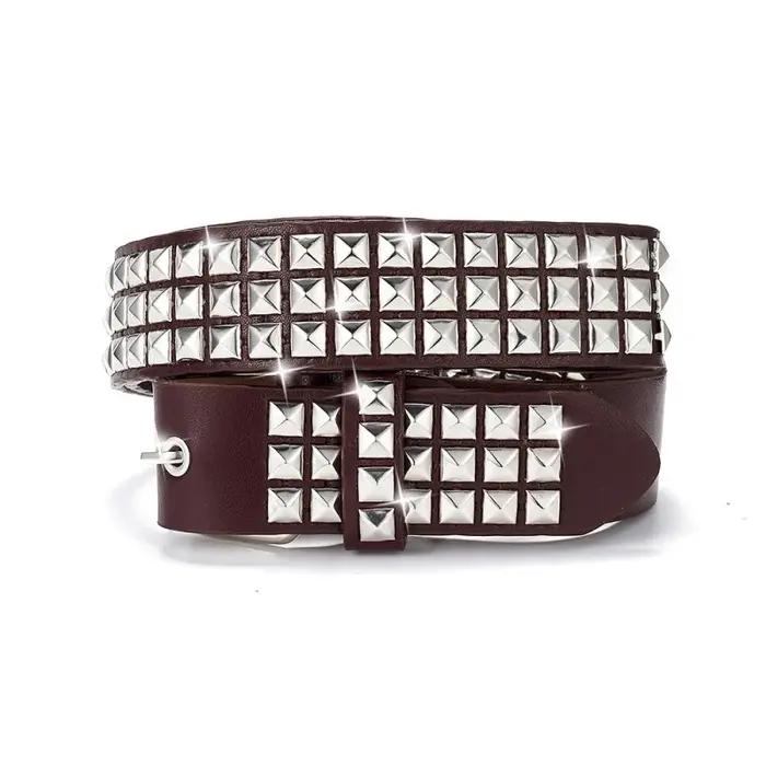 Ceinture cloutée punk pour hommes et femmes, ceinture décorative spéciale tendance et polyvalente in