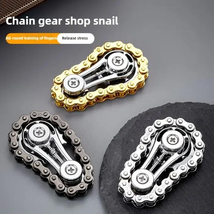 Nouvelles pignons volant d'inertie doigt Gyro Fidget Spinner anti-stress anxiété chaînes de vélo en