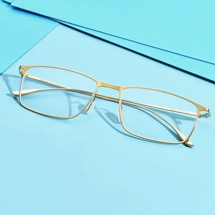 FONEX alliage lunettes cadre hommes montures à jante complète haut de gamme qualité lunettes carrées