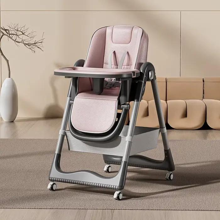 Chaise haute pour bébé, chaise de table multifonctionnelle, hauteur réglable, réglage en un clic, pl