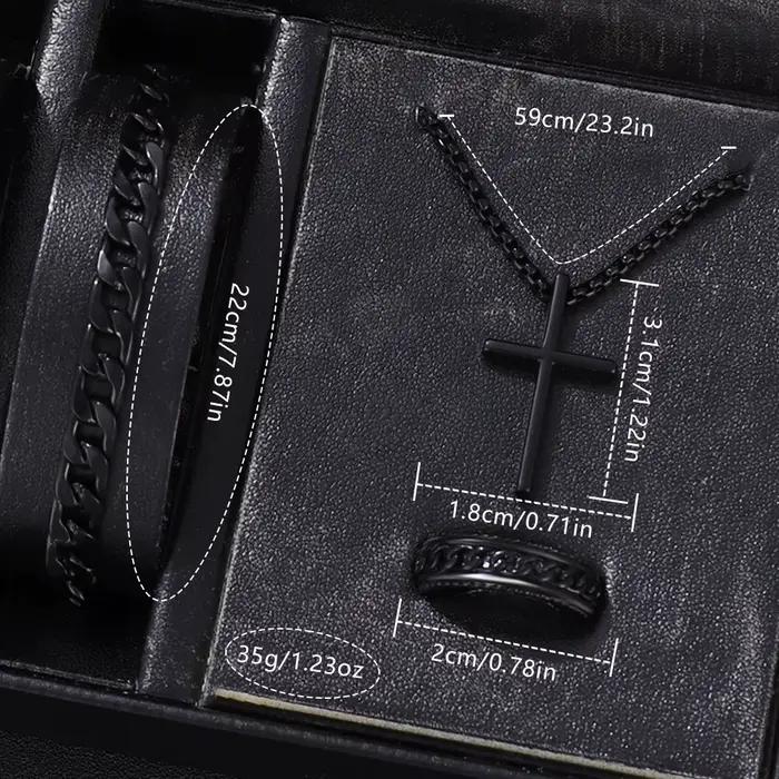4 pièces coffret cadeau pour hommes d'affaires ensemble de montre tendance de la mode montre à quart