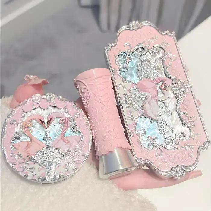 Coffret de maquillage Flower Knows, collection complète Swan Bear Garden, blush en relief, rouge à l