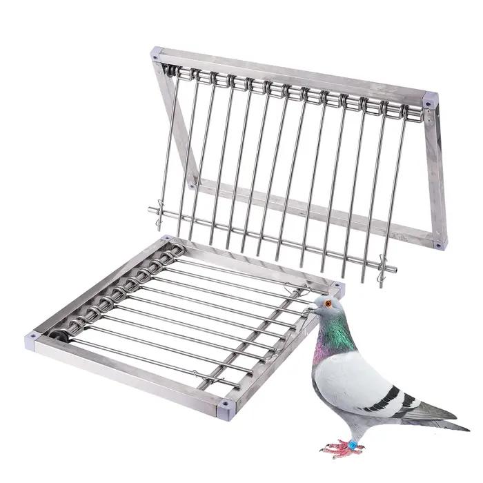 Piège à queue d'aronde en acier inoxydable, 1 pièce, porte de Pigeon, cadre métallique, fournitures