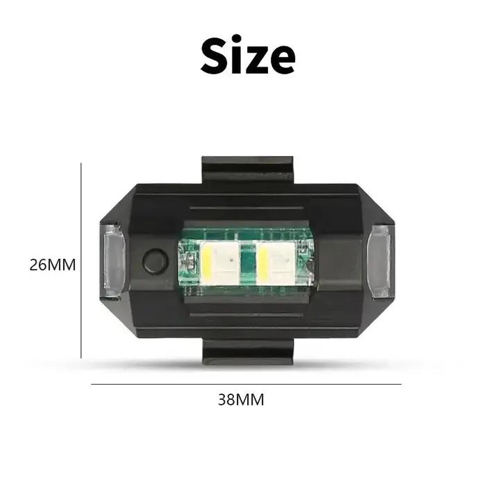 Lumière stroboscopique universelle pour moto USB voiture lampe d'avertissement LED Anti-Collision vé