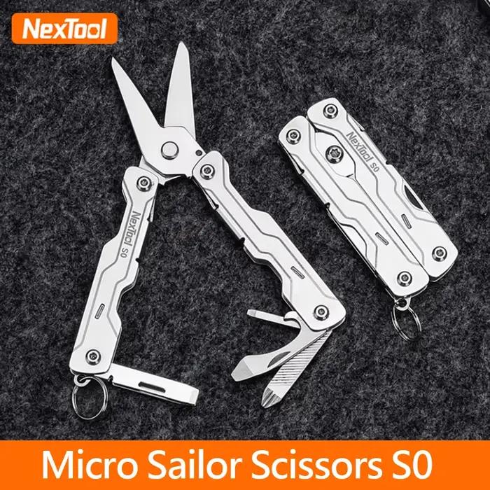 NexTool 8 en 1, mini ciseaux marin S0, micro-outils, tournevis, ciseaux, outils EDC, outils portable
