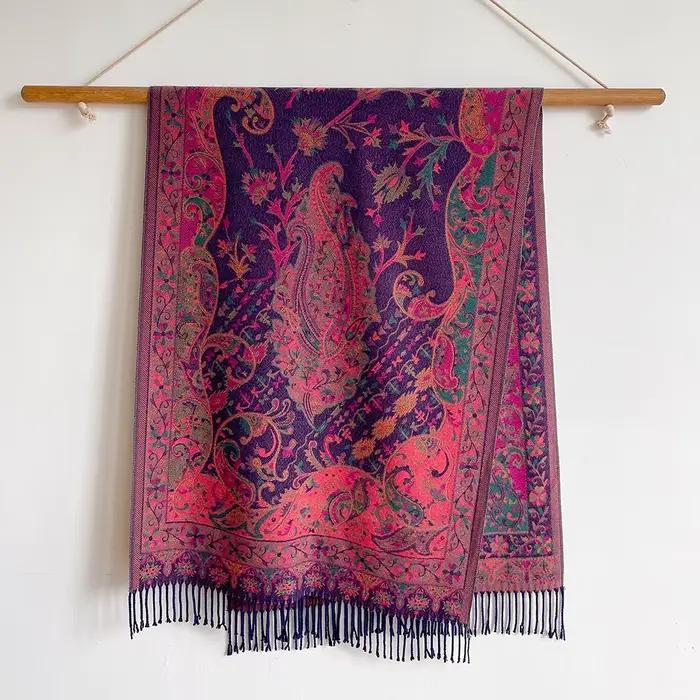 Gland couverture conception épaisse Pashmina nouveau hiver chaud châle enveloppement cachemire échar