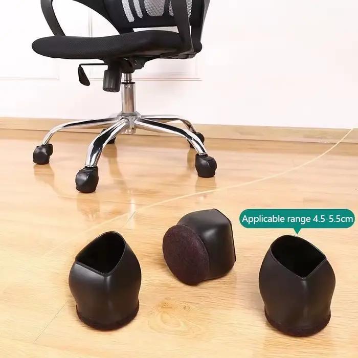 Bouchon de roue en caoutchouc pour chaise de bureau, pieds de meubles, protecteurs de sol standard,