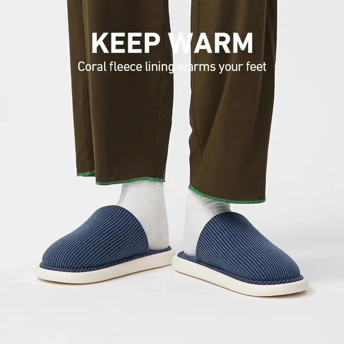 UTUNE-Pantoufles d'NikChaudes et Simples en Peluche pour Homme et Femme, Chaussures de Maison, Non A