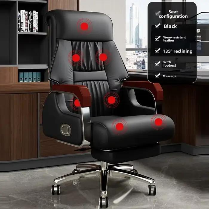 Salon chaise De bureau ergonomique bureau d'ordinateur roulant chaise De bureau De luxe bras Massage Cadeira De Escritorio meubles De maison