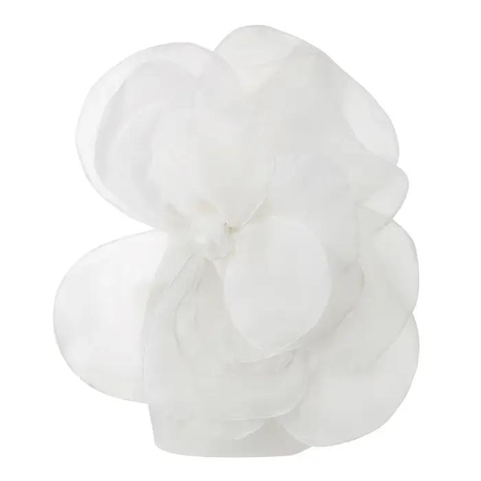 Robe d'été blanche à fleurs décoratives, tenue de soirée de mariage pour femmes, nouveau style obliq
