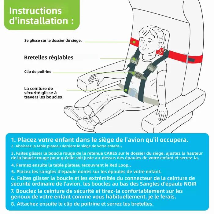 Soins un harnais de voyage de sécurité pour avion pour enfants - Restraint