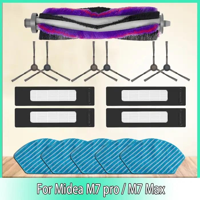 Brosse latérale principale, filtre HEPA, tissu de vadrouille pour Midea M7 PRO /M7 MAX pour Fakir rs