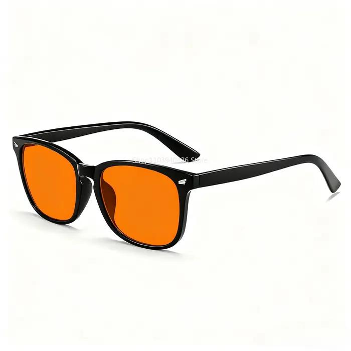 Lunettes de sommeil pour hommes, verres à lumière bleue bloquant la lentille rouge pour les jeux sur