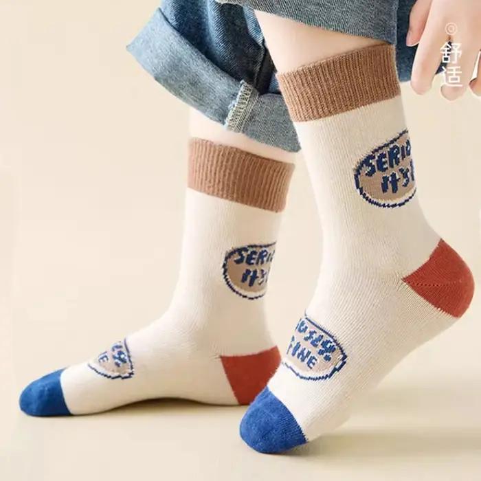 5 paires de chaussettes pour enfants, chaussettes mi-longues pour chiot mignon de dessin animé pour
