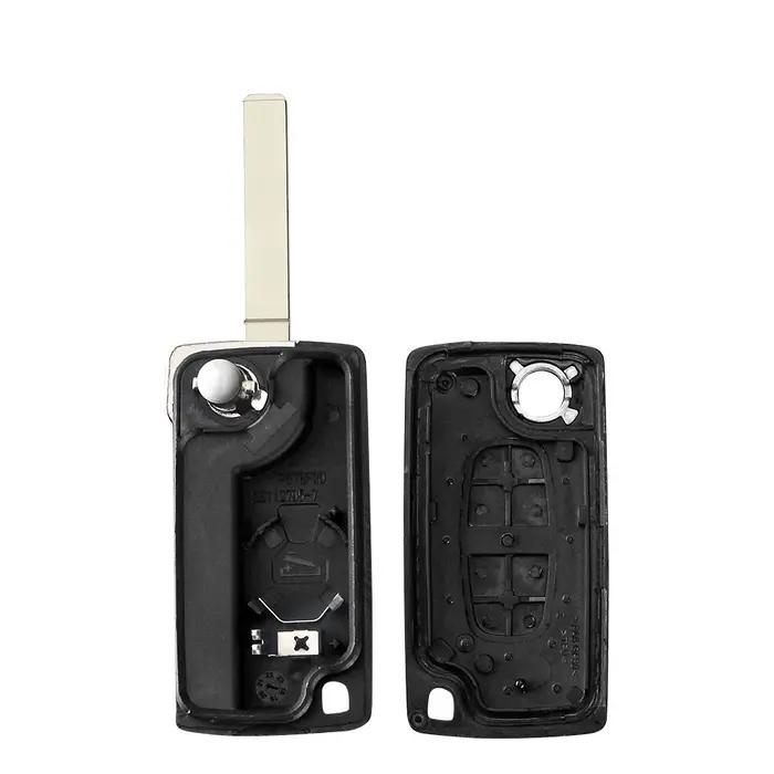 KEYYOU 10 pièces 2/3 boutons étui à clés de voiture pour Peugeot 207 307 308 407 607 807 pour citroën C2 C3 C4 C5 C6 coq