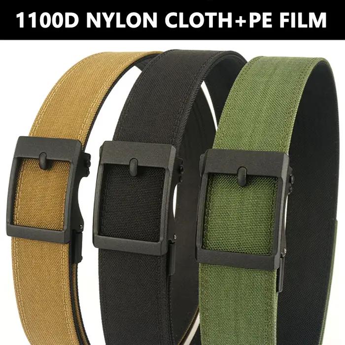 TUSHI 4.3cm ceinture tactique militaire pour hommes boucle automatique en métal épais en Nylon chass