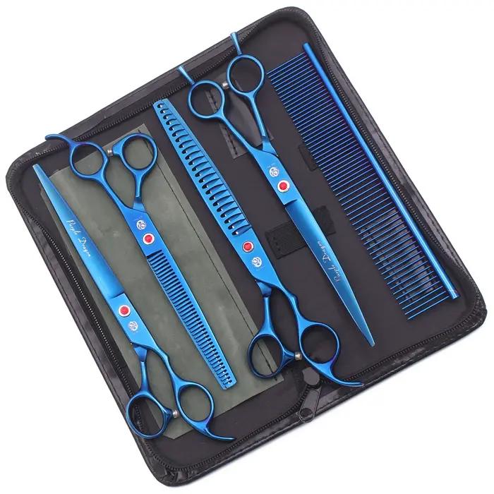 ciseaux coiffure professionnelle 8 pouces, Dragon violet japon 440C, ciseaux de toilettage pour anim