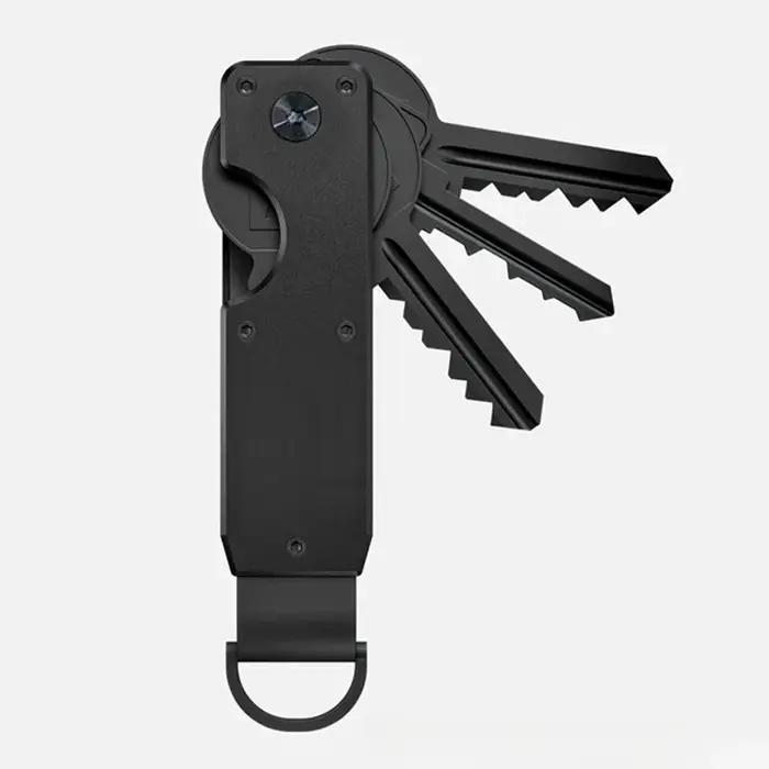 Organiseur de clés compact en métal, porte-clés minimaliste, étui pour clés, peut contenir 2 à 6 clé