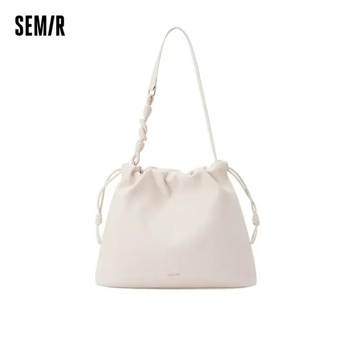 SEMIR-Sac à Main Rétro pour Femme, Fourre-Tout Français, Fouet Paresseux, Initié, Grande Capacité, P