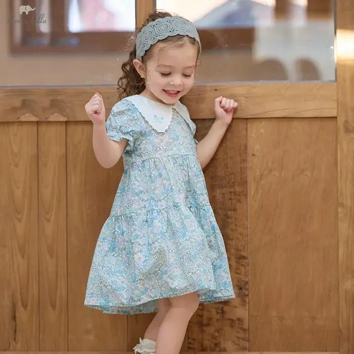 Dave Bella robe d'été pour enfants nouveau doux doux mignon filles bébé coton robe de princesse impr