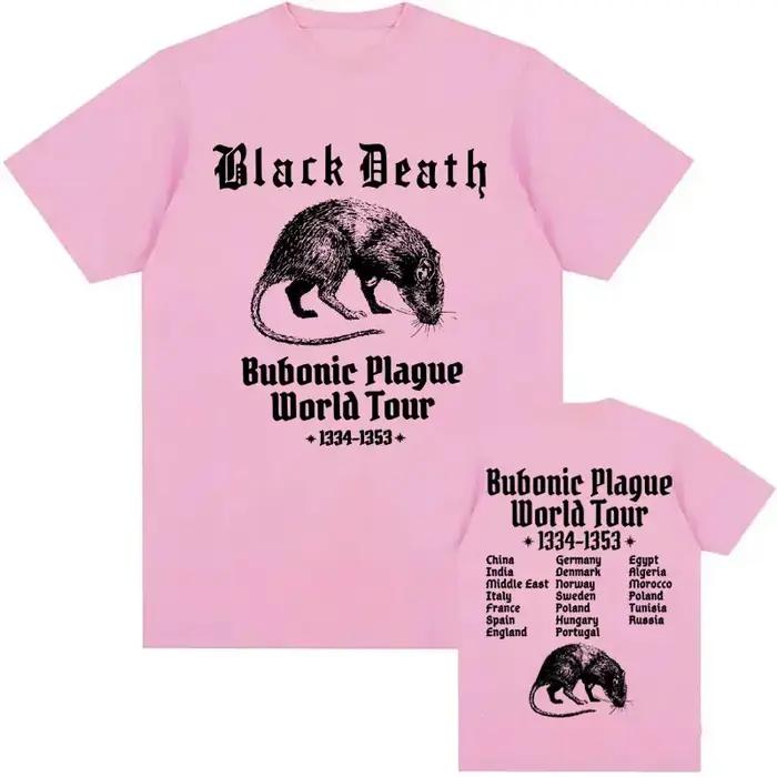 Bubonic World Tour 2024 t-shirts hommes femmes décontracté drôle Meme gothique T-shirt mode Vintage