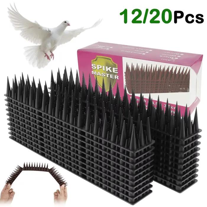 12/20 pièces pointes d'oiseaux en plastique détachables dissuasion Anti-cambriolage Pigeons pointes