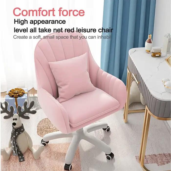 Chaise de bureau en velours avec dossier moyen rembourré moderne tufté et hauteur réglable pour femmes et hommes à utiliser à domicile ou au bureau pour le confort et l'esthétique