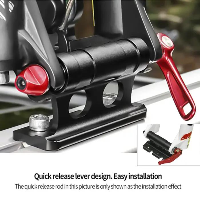 Support de transport de vélo en alliage d'aluminium pour roue arrière fixe et montage rapide pour véhicules occassions diverses