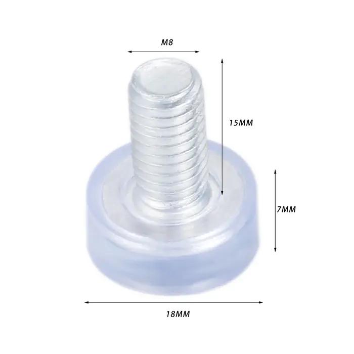 Pied de meuble réglable M6/M8 x 18mm, 10 pièces, vis de protection pour sol
