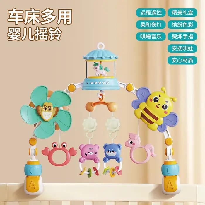 Arche de jeu pour bébé, jouet pour berceau, jouets suspendus pliables pour poussette avec hochet, po