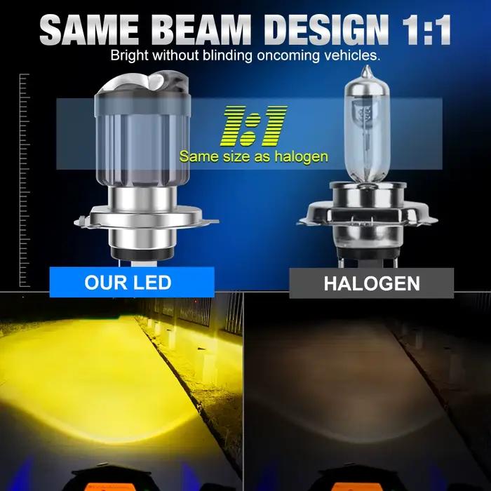 30000LM H4 BA20D H6 LED ampoule de phare de Moto Double lentille Fisheye CSP Moto LED lampe de Moto