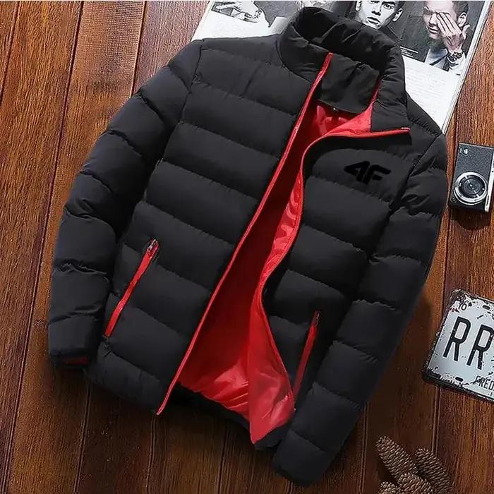 Manteau chaud à col montant pour homme, vêtement d'hiver en coton, de haute qualité, décontracté, à