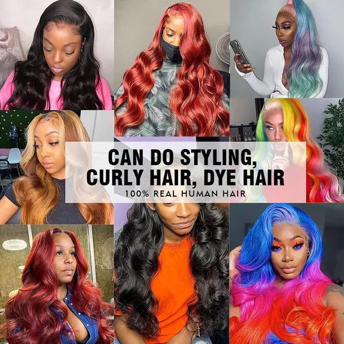 Perruque Lace Front Wig Body Wave Brésilienne Naturelle, Cheveux Humains, 13x6, 13x4, 4x4, Pre-Pluck