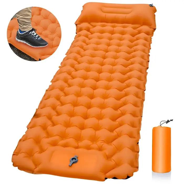 Matelas gonflable de couchage extérieur avec oreillers pour camping randonnée trekking et tapis de voyage ultralégers occasions spéciales
