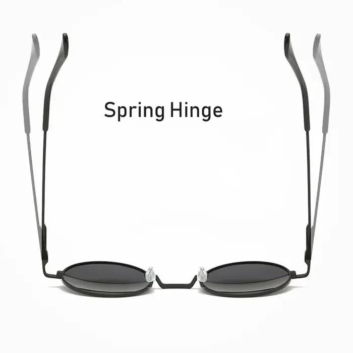 Lunettes de soleil polarisées rondes rétro Vintage pour hommes et femmes, monture métallique en alli