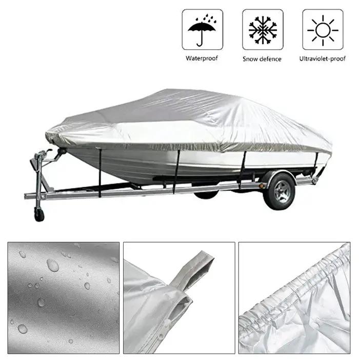 Housse de bateau en Polyester 300D, 11-22 pieds, imperméable, résistante aux UV, Durable et anti-déc