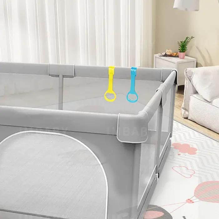 Grand Parc de Jeux pour Bébé, 200cm, avec 2 Cadeaux, Clôture de Sécurité Solide pour Enfant