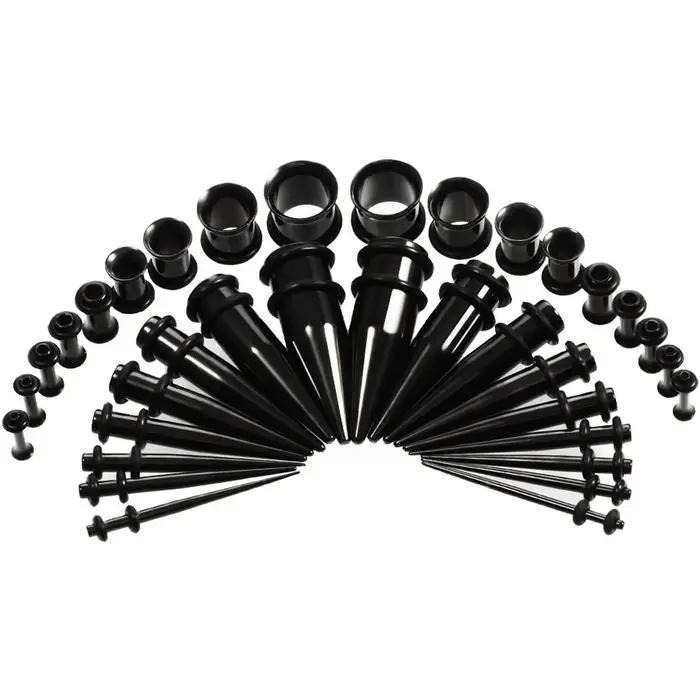 Kit d'étirement de jauges d'oreille, ensemble de piercings corporels, cônes, bouchons, oeillets, aci