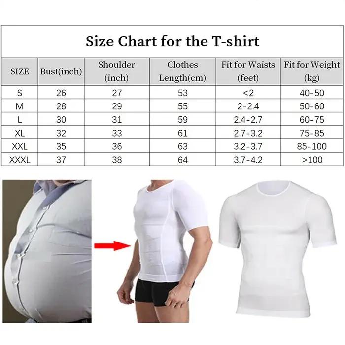 Hommes minceur gaine amincissante Corset gilet chemise Compression ventre ventre contrôle taille min
