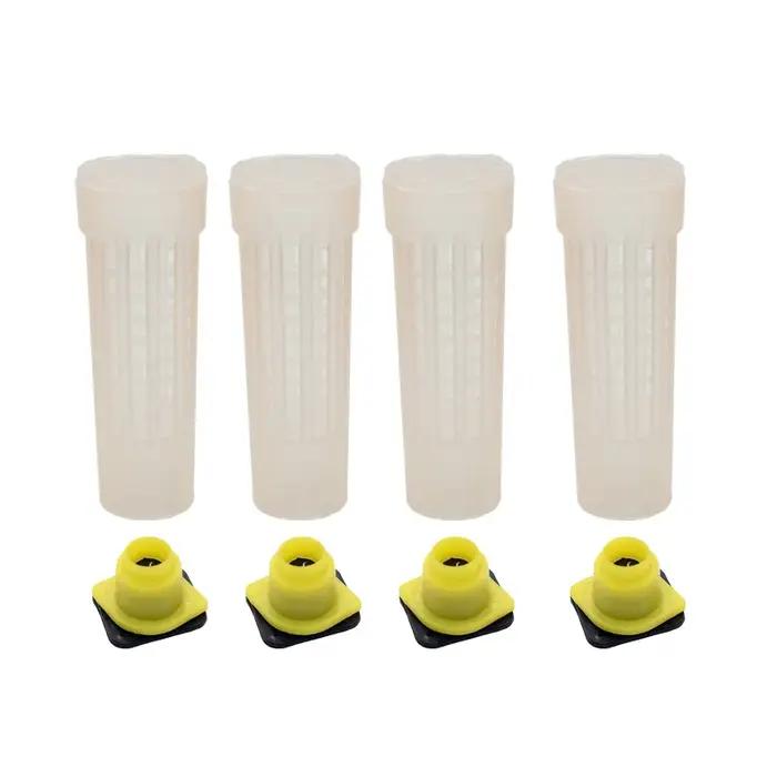 50 pièces Nicot abeille cheveux rouleau reine Cages en plastique protection scellé cellule couvertur