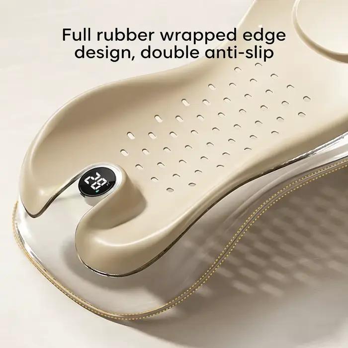 Support de bain pour bébé avec indicateur de température, support de bain antidérapant, siège de bai