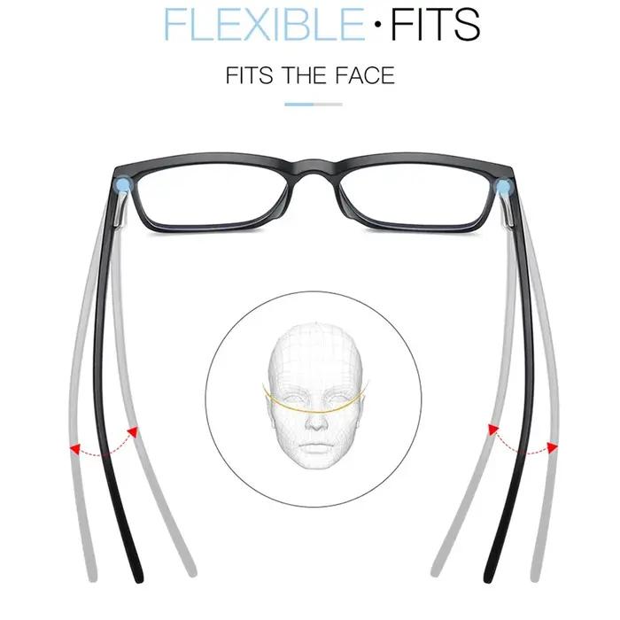 VIVIBEE 2026 Lunettes anti-lumière bleue carrées pour hommes, monture légère TR90, lunettes anti-ray