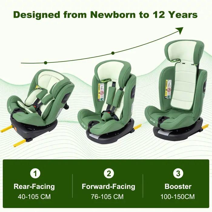 Baby Car Seats Child Safety Car Seats Infant Adjustable height Car Seat with Isofix for 0-12Y ADAC t