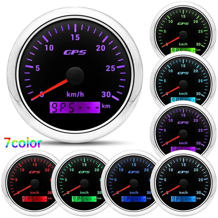 Jauge de compteur de vitesse GPS pour moto, bateau marin, camion, compteur de vitesse, antenne GPS,