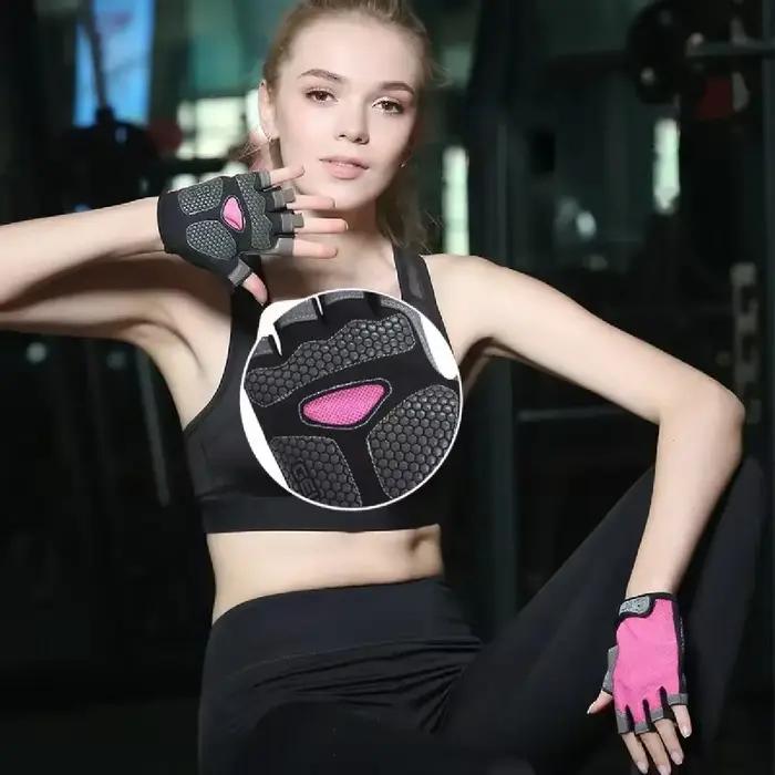 Professionnel salle de sport Fitness respirant anti-dérapant femmes hommes demi doigt été pêche cyclisme gants sans doig