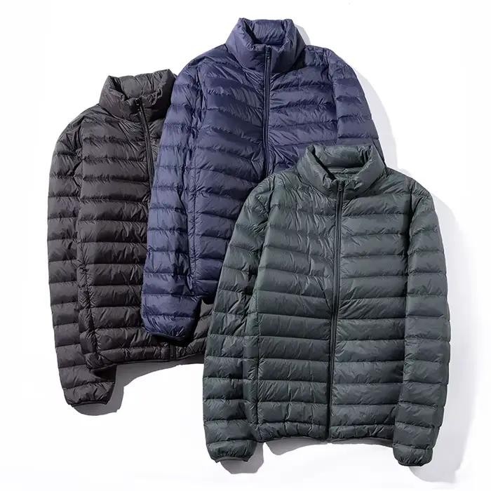 Doudoune légère à col montant pour homme, manteau chaud et à la mode, en duvet de canard blanc 90, a