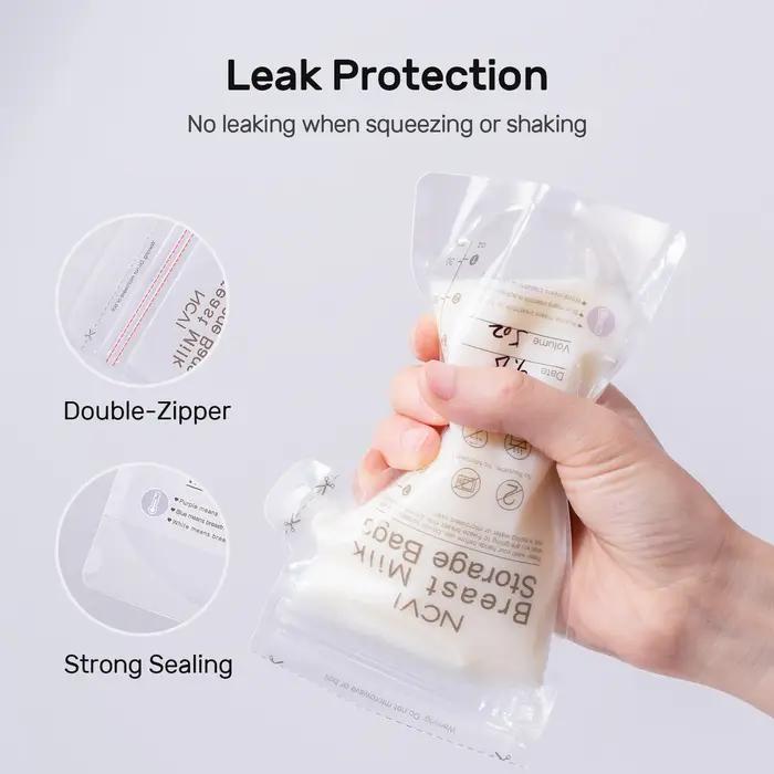 Sacs de conservation du lait maternel NCVI, sacs de congélation du lait de 200 ml pour l'allaitement